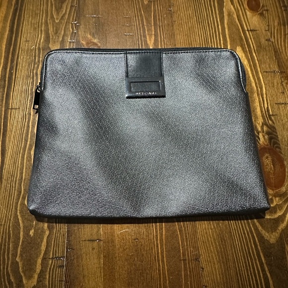 BVLGARI Grey CLUTCH Bag Tablet Cosmetic ACCESSORIES Bag - Picture 1 of 2